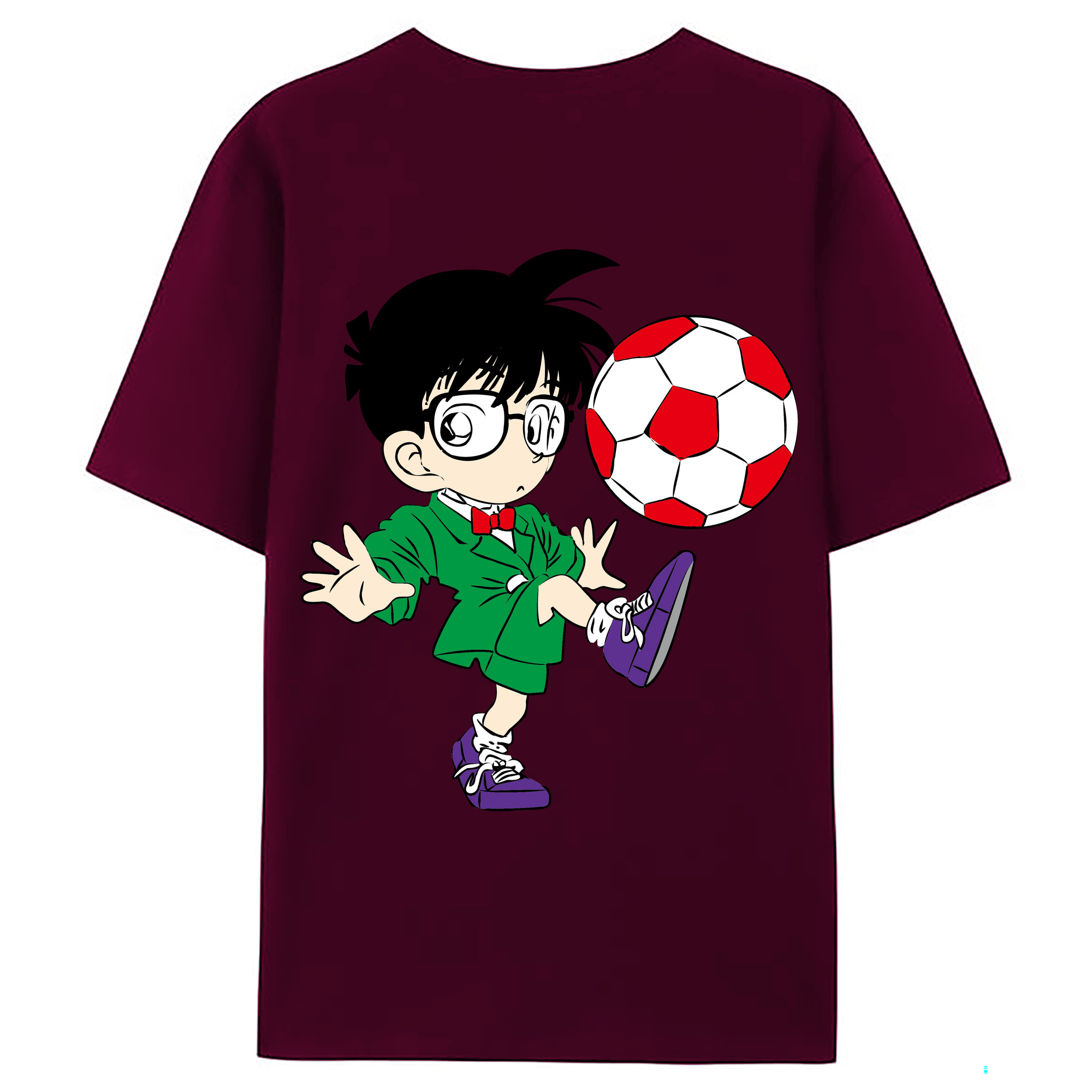 （画像用） 名探偵コナン 江戸川 コナン Detective Conan Conan Edogawa レディース半袖Tシャツ(バックプリント)